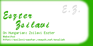 eszter zsilavi business card